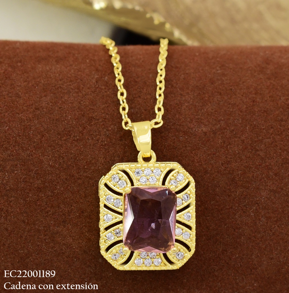 CADENA RECT.  ZIRC. ROSA CE799-445 012026