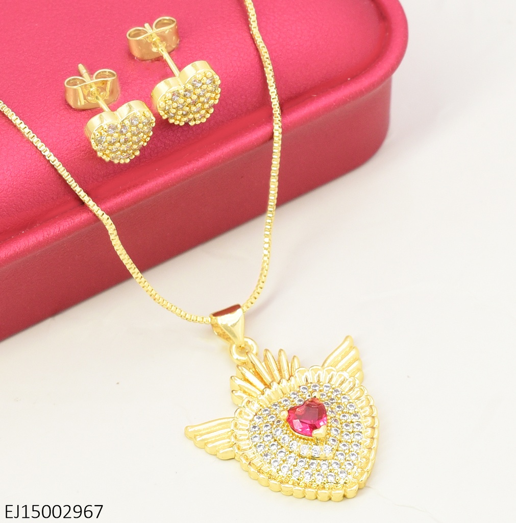 SET DOR CORAZON/ ALAS/CENTRO FUCSIA SE1456-9 012026