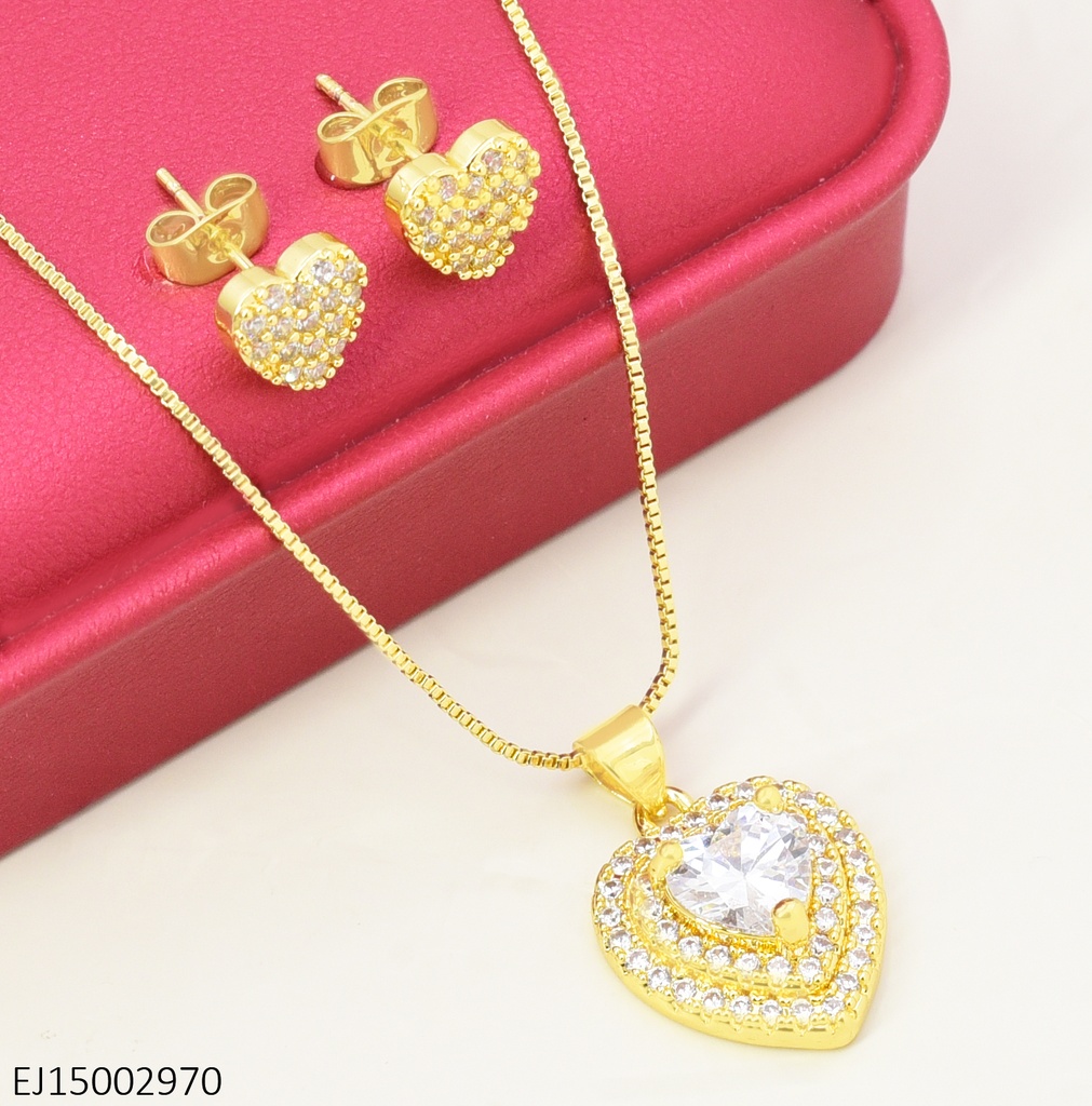 SET DOR CORAZON/ZIRC. CRISTAL  SE1459-9 012026