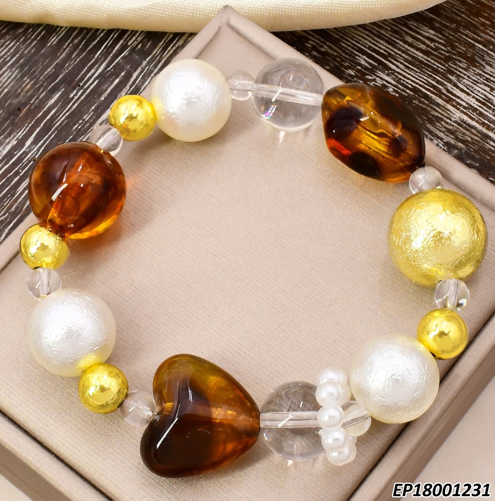 PULSERA PELOTA/ESFERA AMBAR CCB BE1110-437 012026