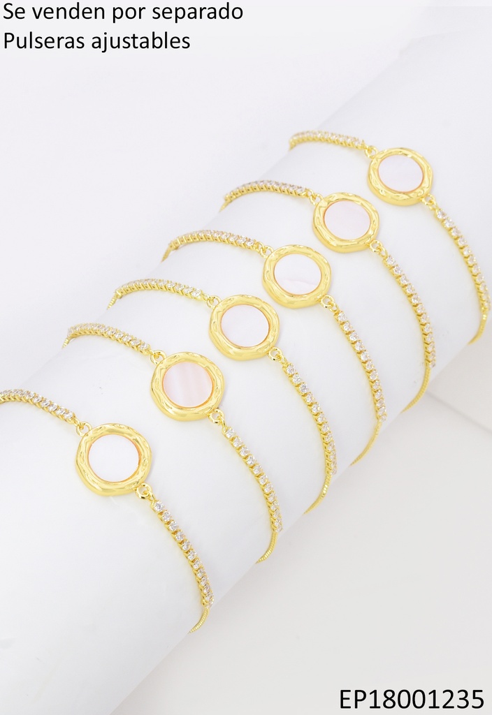 PULSERA PLACA/RD  ZIRC. BE1127-294 012026