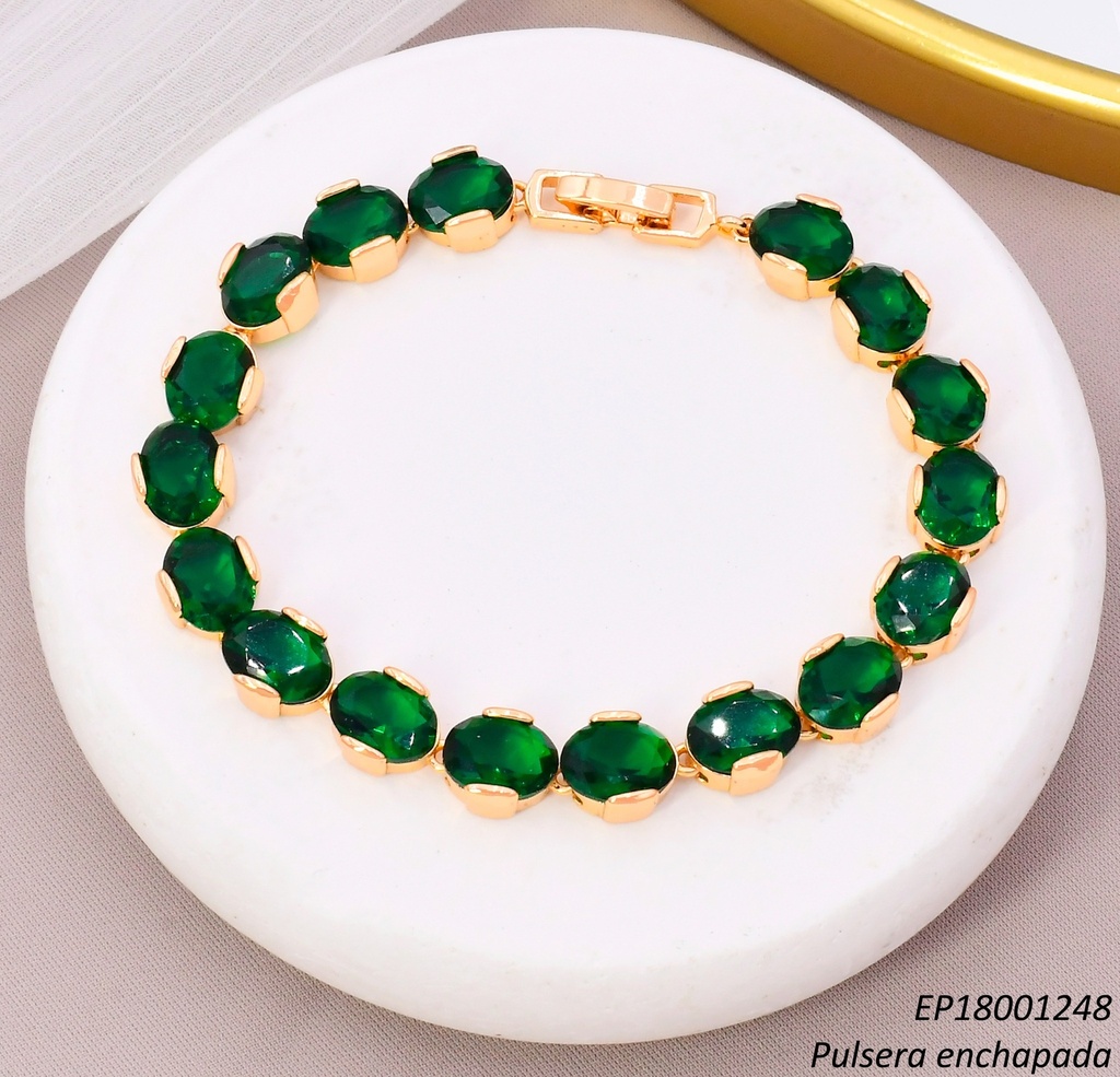 PULSERA ZIRC. VERDE OV  BE1208-291 012026 (CM)