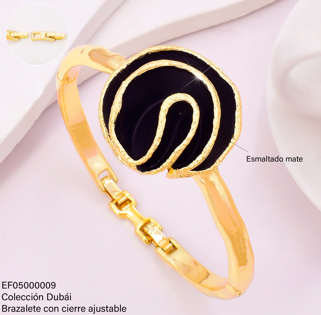 BRAZALETE ROSA NEGRA C/PLIEGOS BORDES DORADOS FD25714