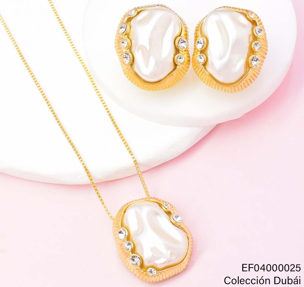 SET DOR OVALO BLANCO C/ ZIRC. FD25823