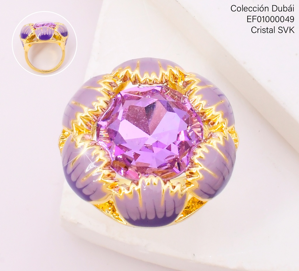 ANILLO RD OSTRAS/ZIRC.GR LILAS FD25731