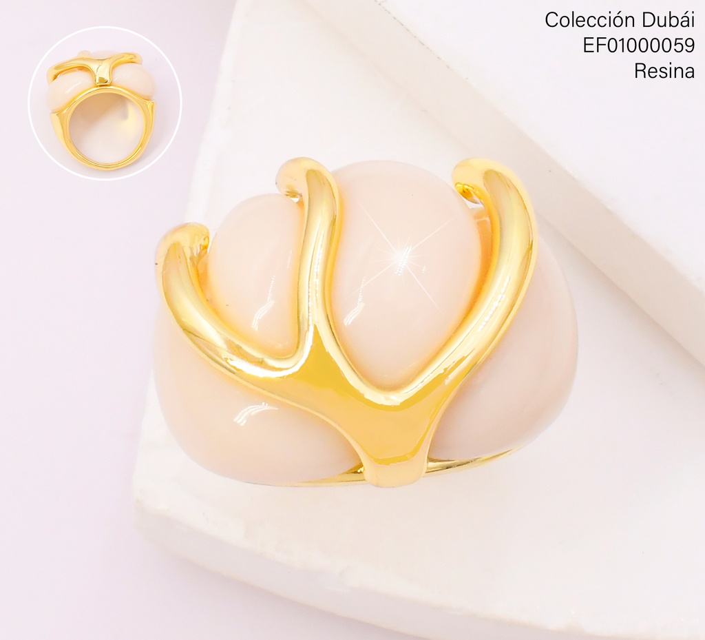 ANILLO OV.HORIZONTAL C/RAMA DORADO FD25861