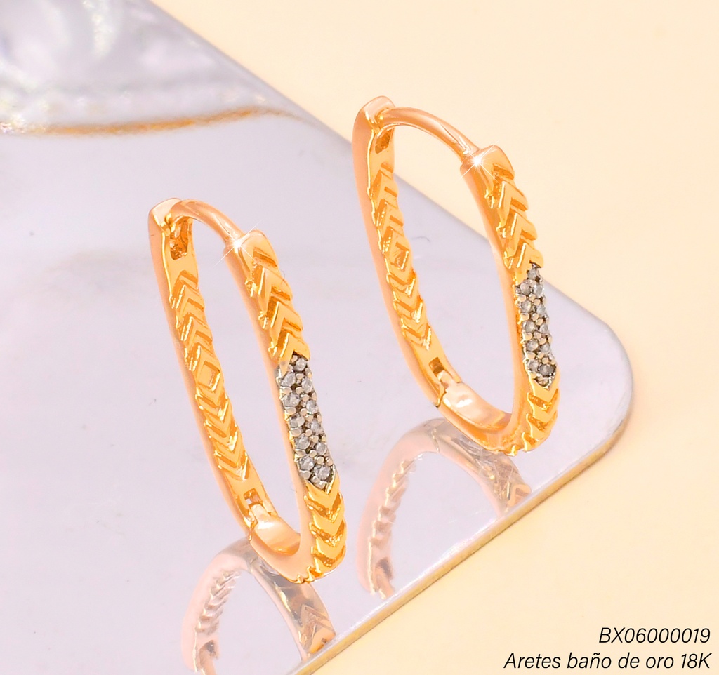 ARGOLLA BAÑO DE ORO 18K. XUPING OV CORAZON/ZIRC.JEYX-12250