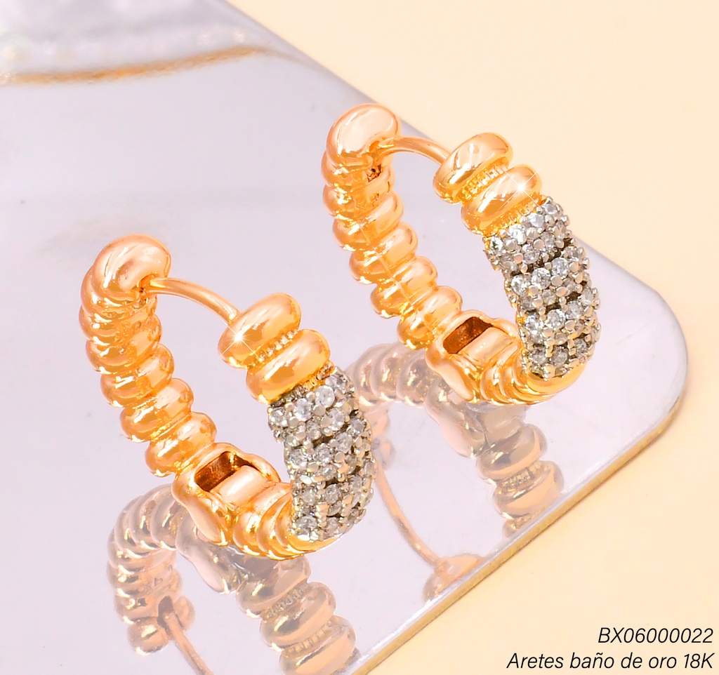 ARGOLLA BAÑO DE ORO 18K. XUPING ZIRC-ESLAB.JEYX-12269