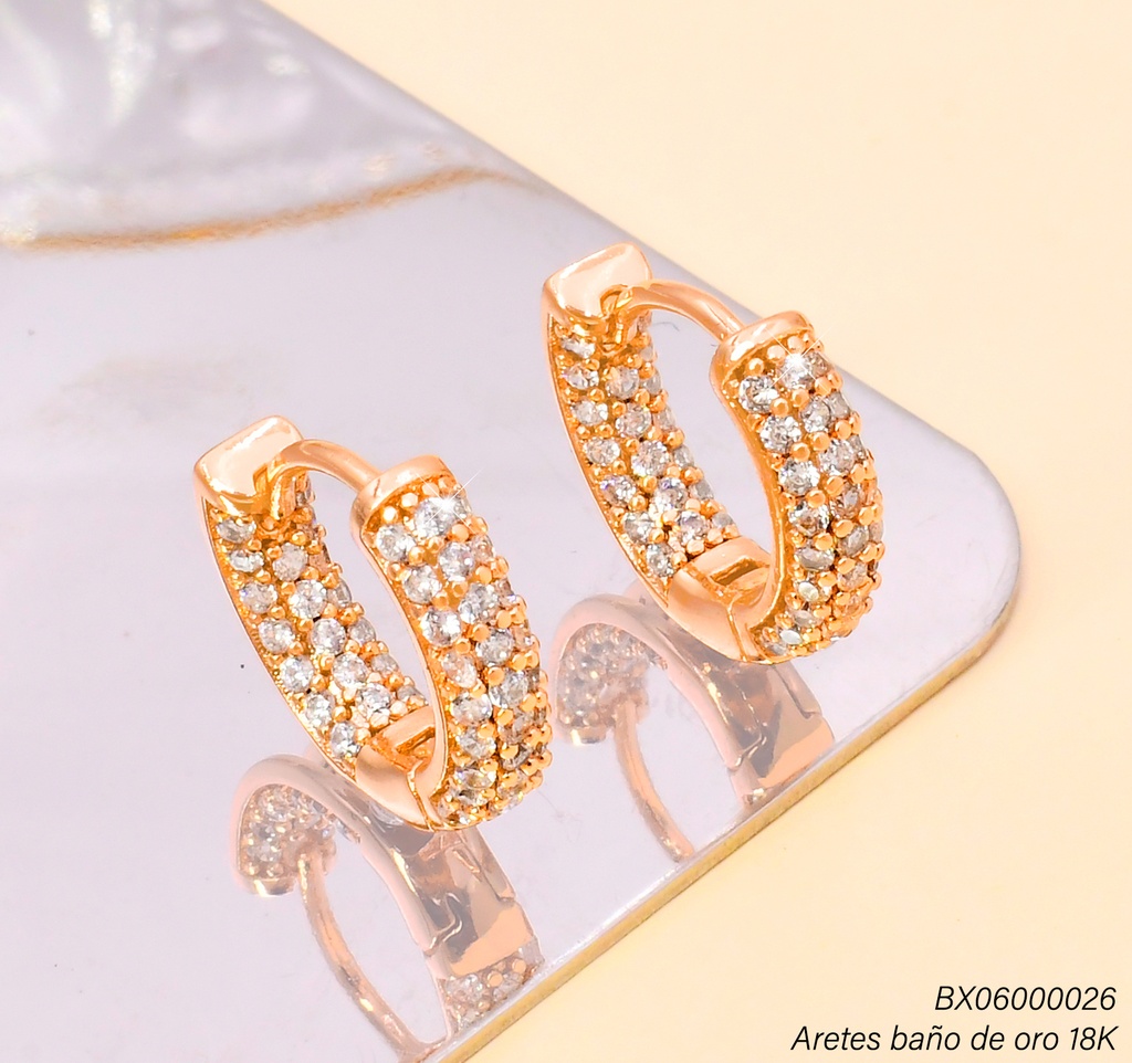 ARGOLLA BAÑO DE ORO 18K. XUPING ZIRCONIASPUNTOS DOR. TEYX-1617