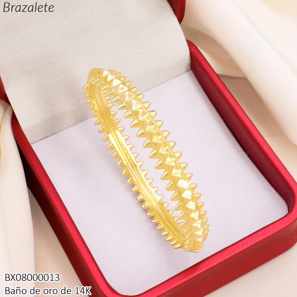 BRAZALETE BAÑO DE ORO 14K. XUPING DOBLE PUNTAS BE1149-427 012026