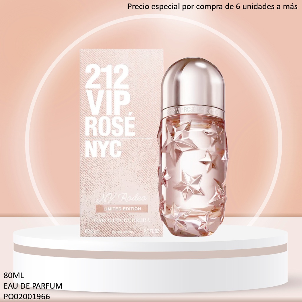 PERFUME 212 VIP ROSE NYC NY RODEO LIMITED EDP CAROLINA HERRERA 80ML