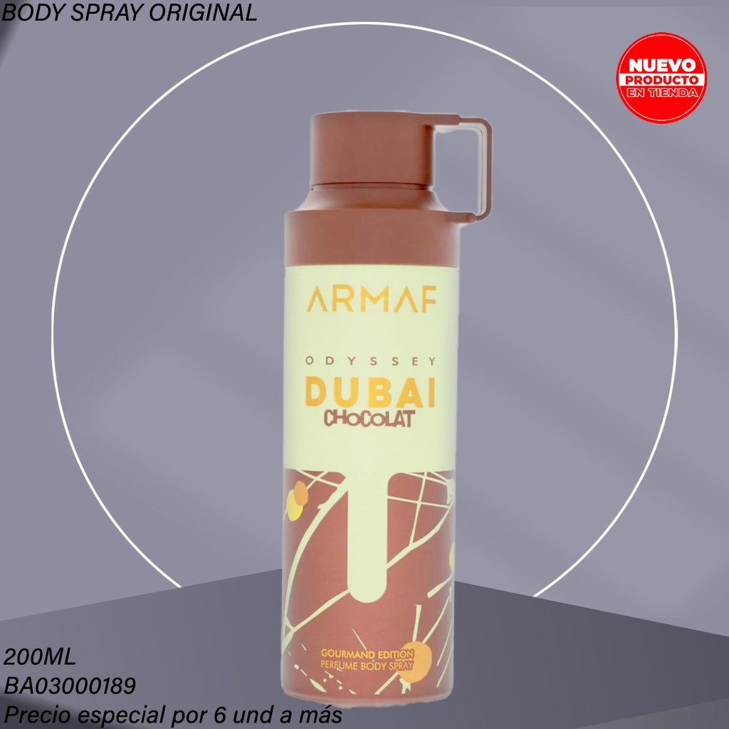 BODY  SPRAY ARMAF ODYSSEY DUBAI CHOCOLATE 200ML