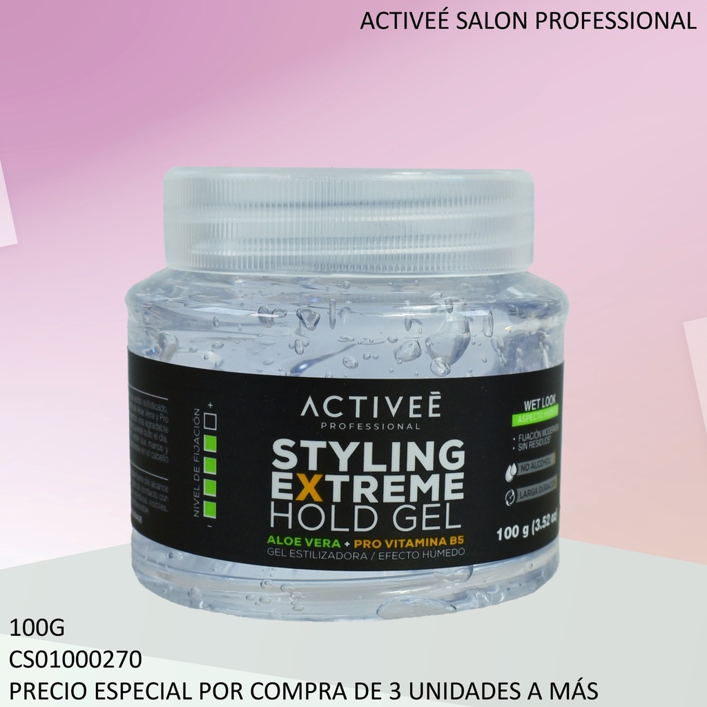 GEL ACTIVEE STYLING EXTREME HOLD GEL 100G