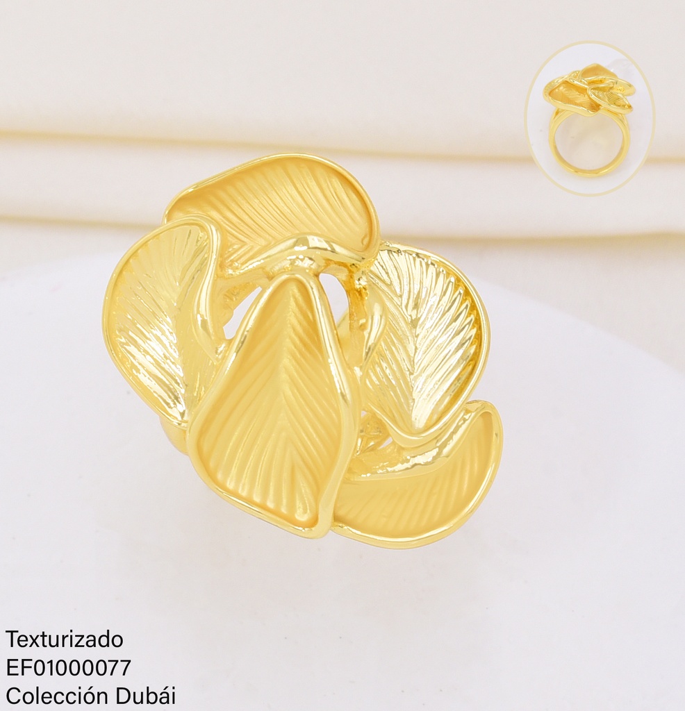 ANILLO DOR HOJAS FD25314