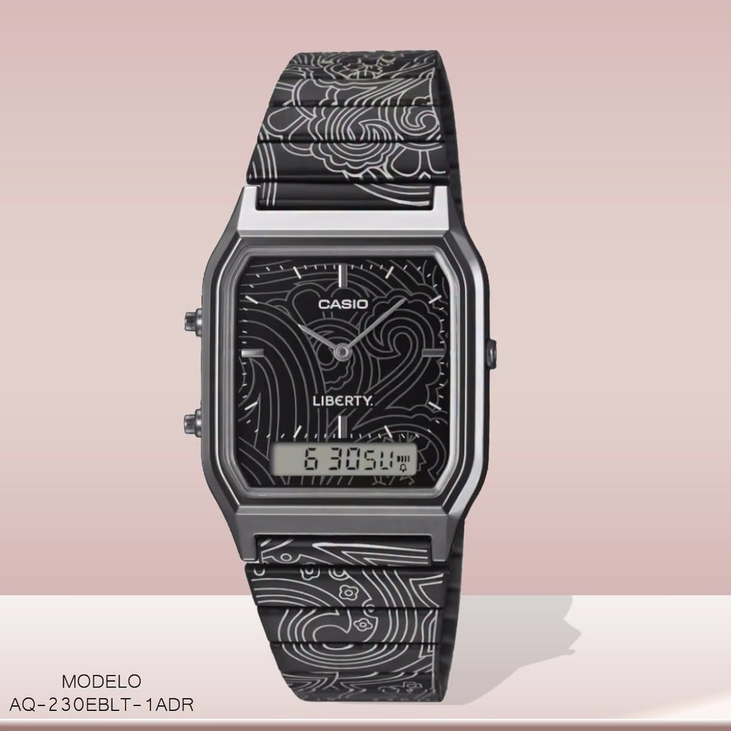 RELOJ CASIO LIBERTY ANA/DIG AQ-230EBLT-1ADR METAL