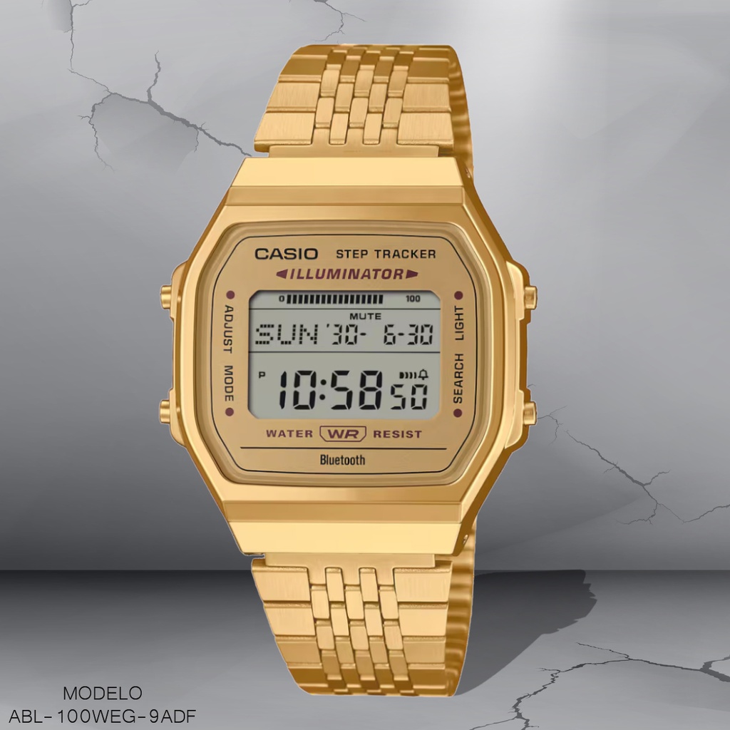 RELOJ CASIO DIGITAL ABL-100WEG-9ADF METAL DOR.