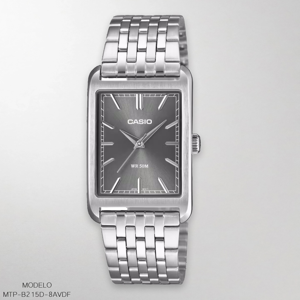 RELOJ CASIO ANALOGO MTP-B215D-8AVDF METAL PLAT.