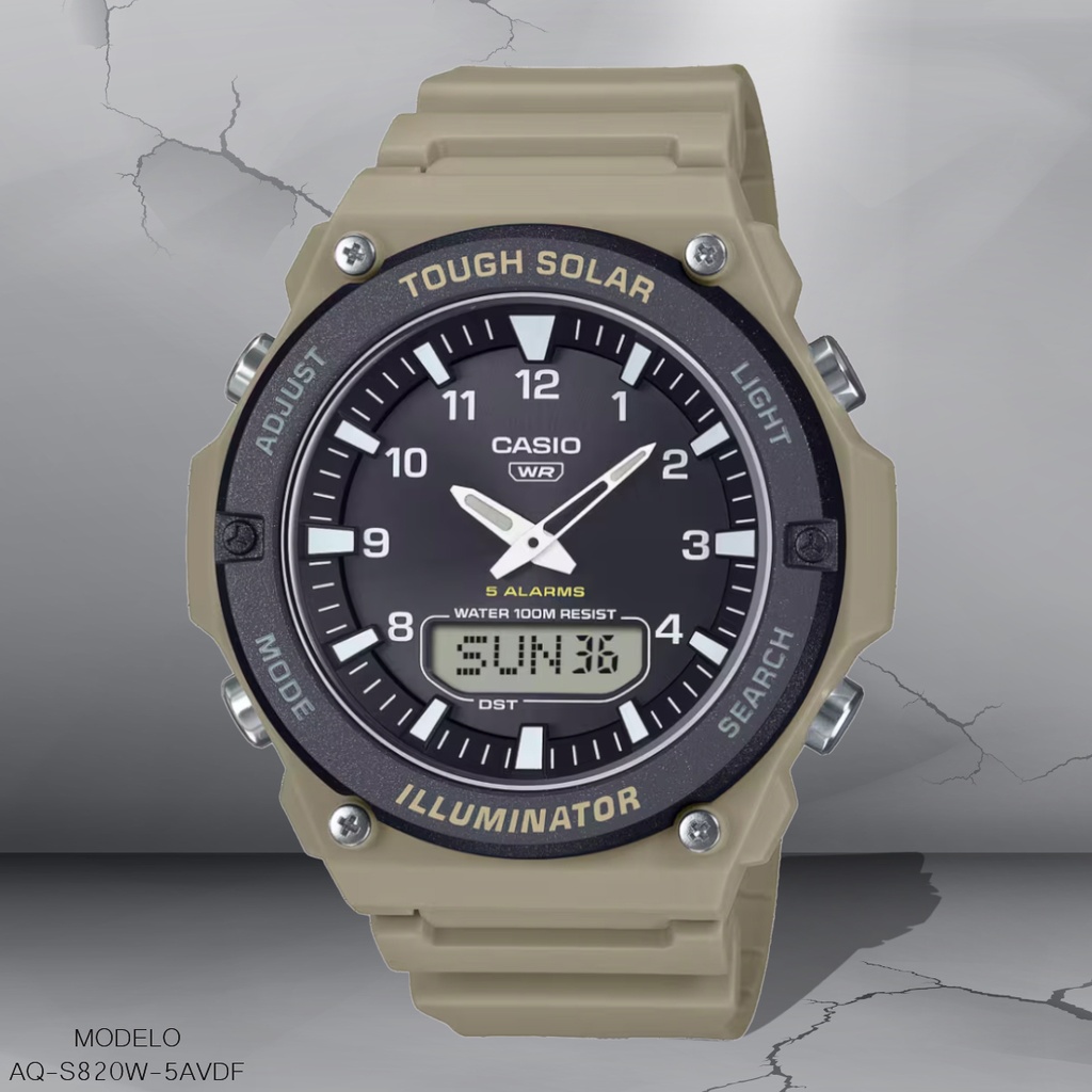 RELOJ CASIO ANA/DIG AQ-S820W-5AVDF RESINA VERDE