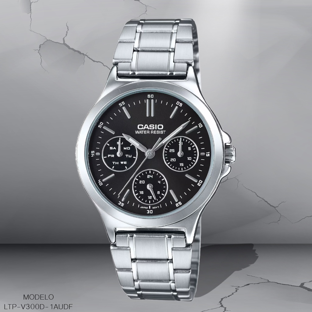 RELOJ CASIO ANALOGO LTP-V300D-1AUDF METAL PLAT