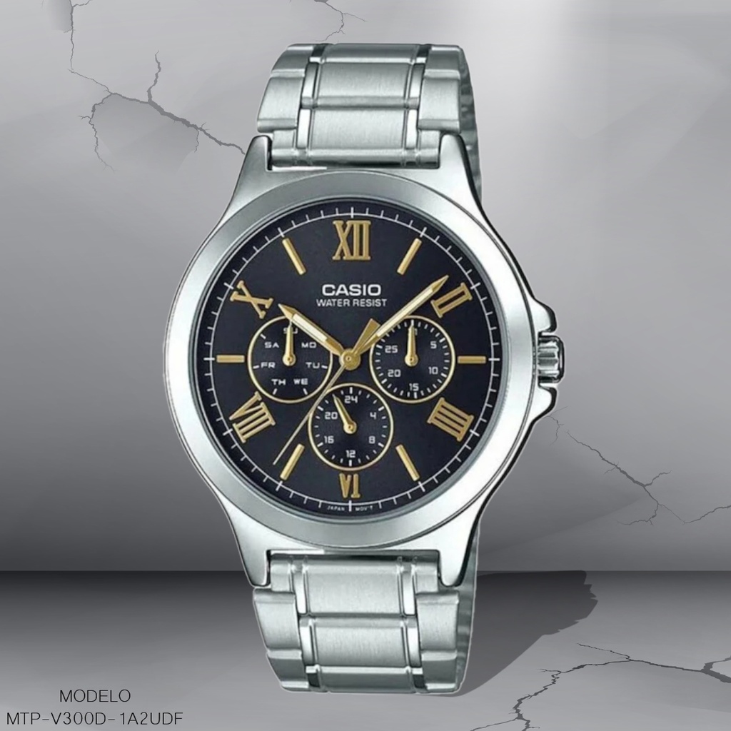 RELOJ CASIO ANALOGO MTP-V300D-1A2UDF METAL PLAT