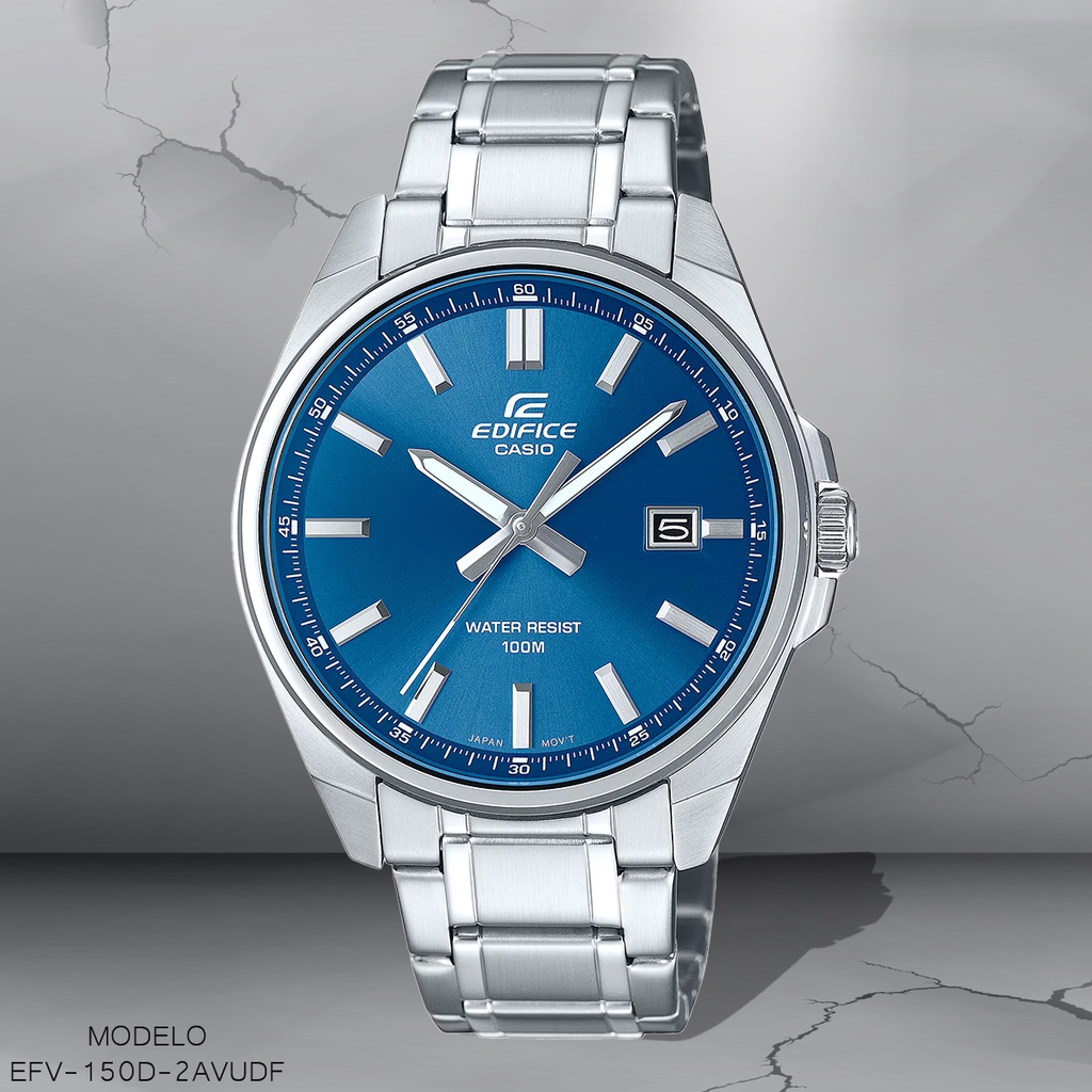 RELOJ CASIO EDIFICE ANALOGO EFV-150D-2AVUDF METAL PLAT.
