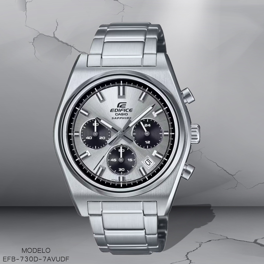 RELOJ CASIO EDIFICE ANALOGO EFB-730D-7AVUDF METAL PLAT