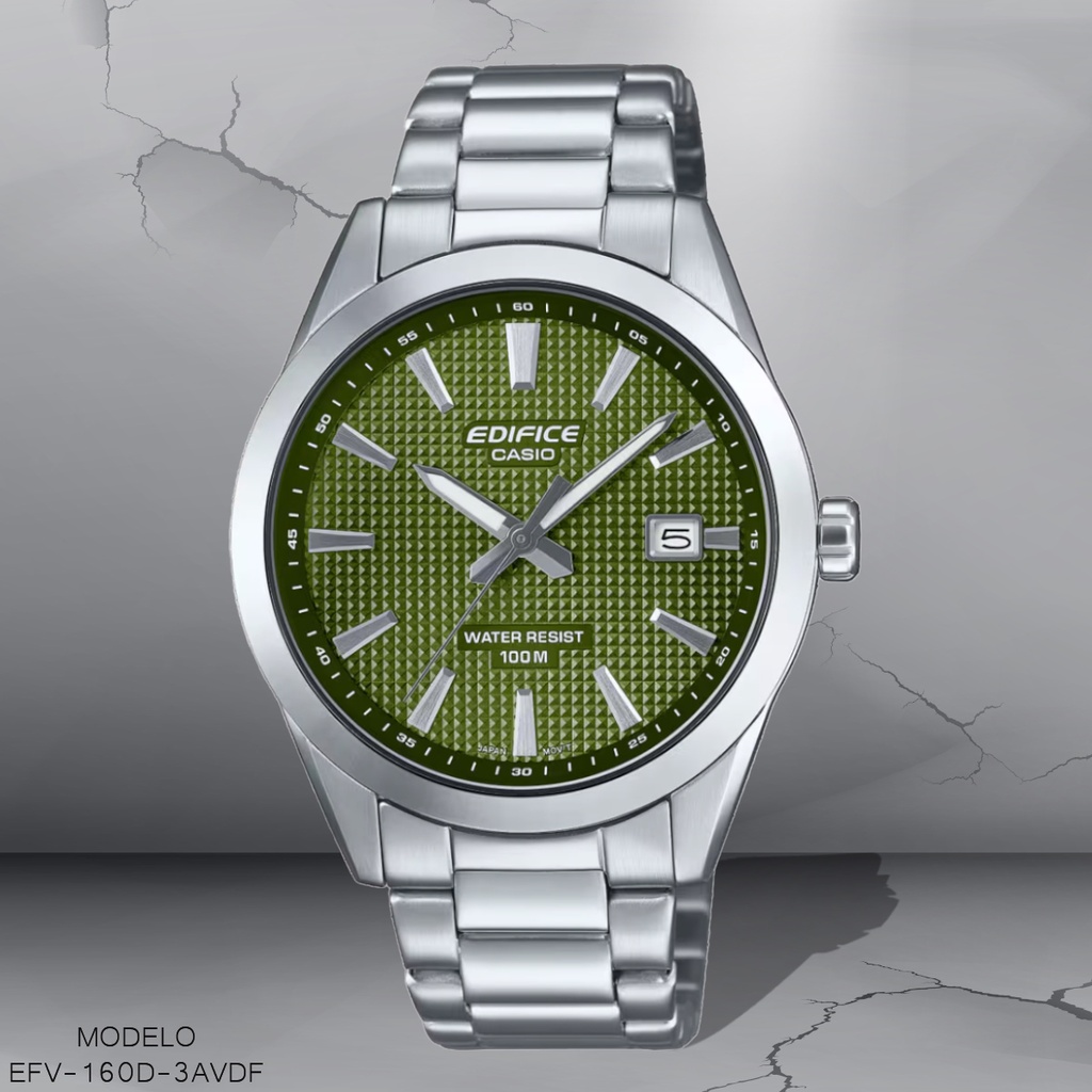 RELOJ CASIO EFIFICE ANALOGO EFV-160D-3AVDF METAL PLAT