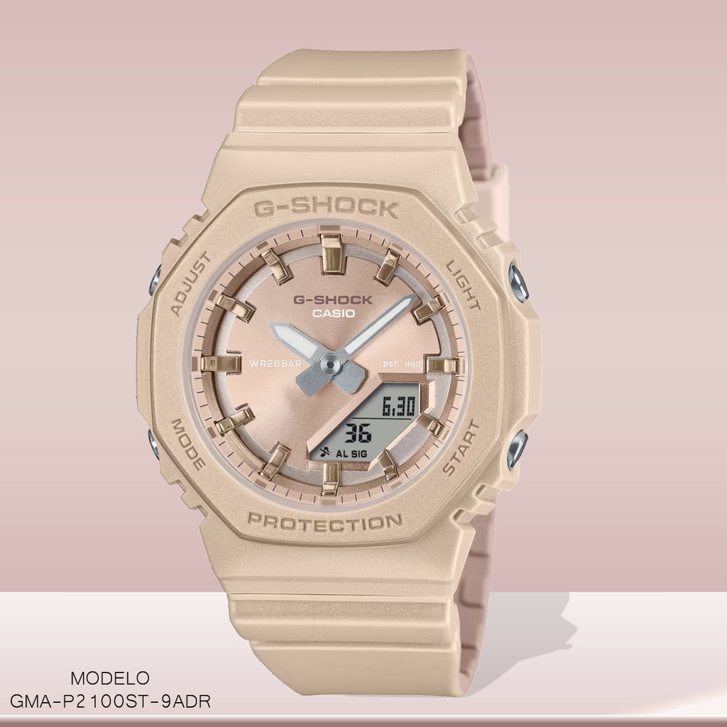 RELOJ CASIO G-SHOCK ANA/DIG GMA-P2100ST-9ADR RESINA BEIGE