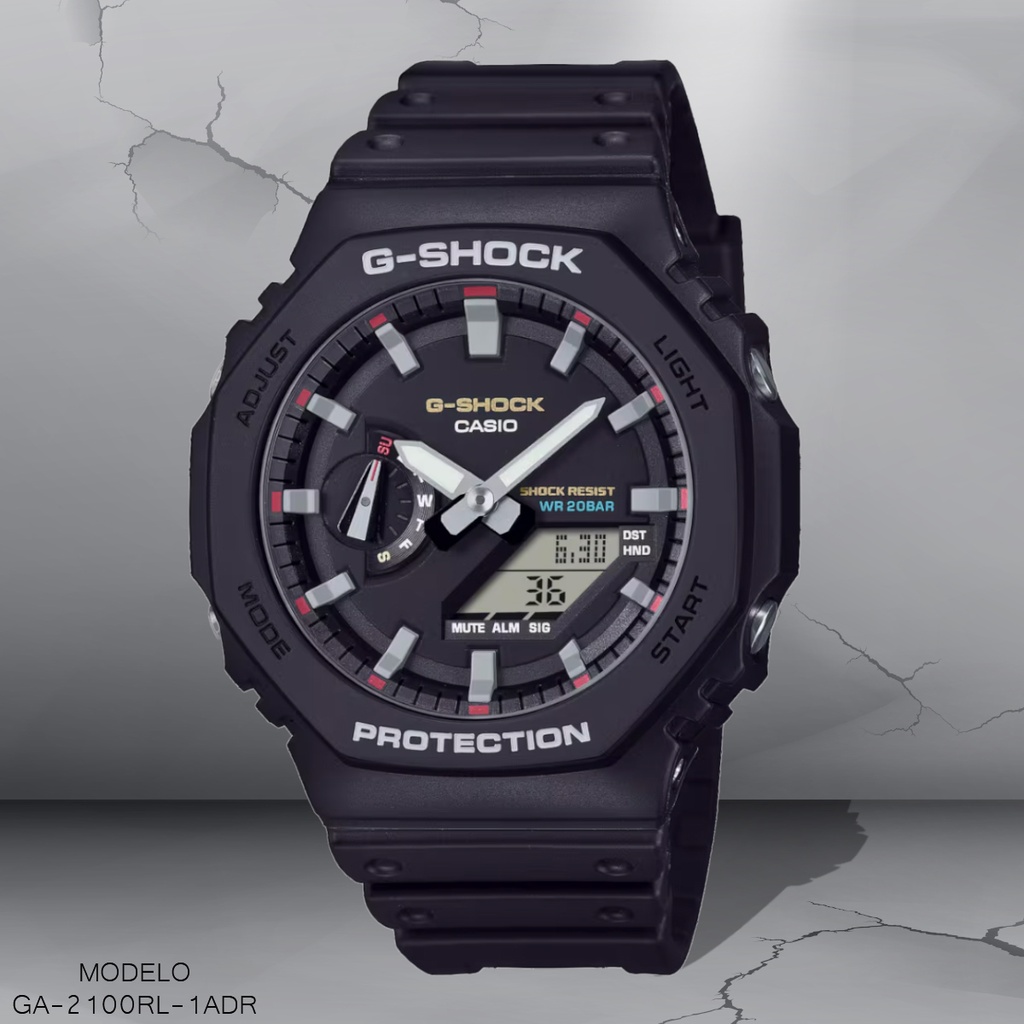 RELOJ CASIO G-SHOCK ANA/DIG GA-2100RL-1ADR RESINA NEGRA
