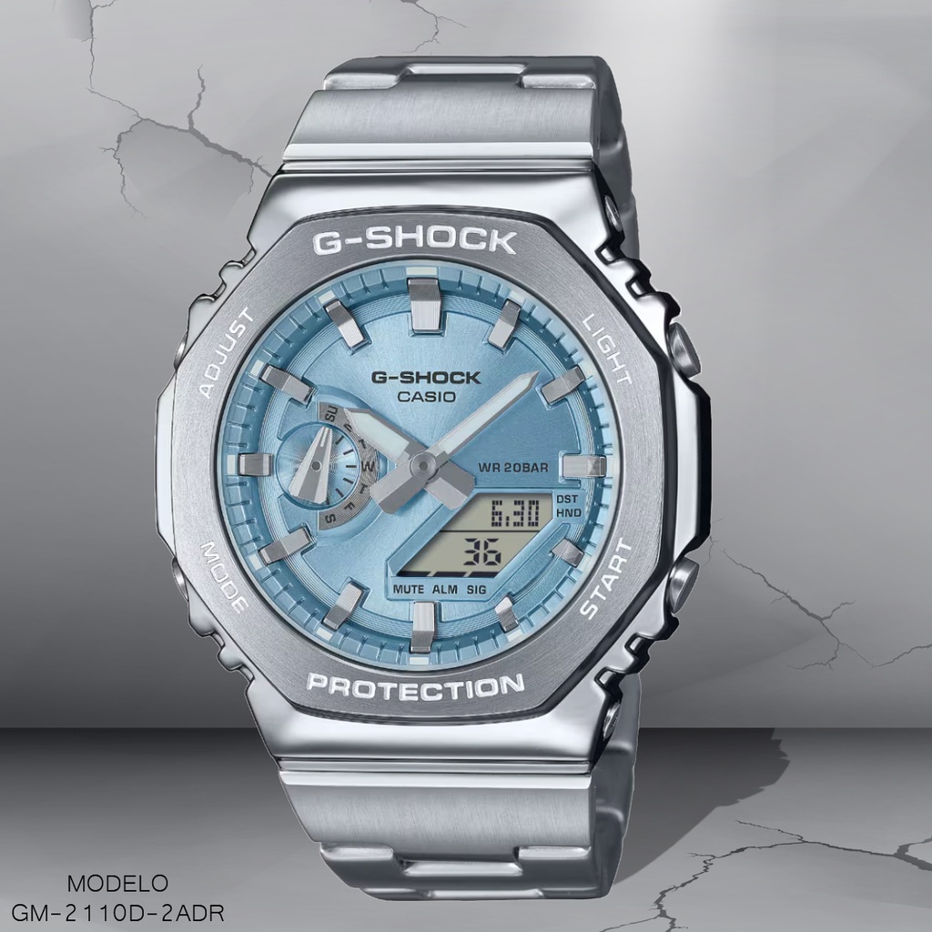 RELOJ CASIO G-SHOCK ANA/DIG GM-2110D-2ADR METAL PLAT.