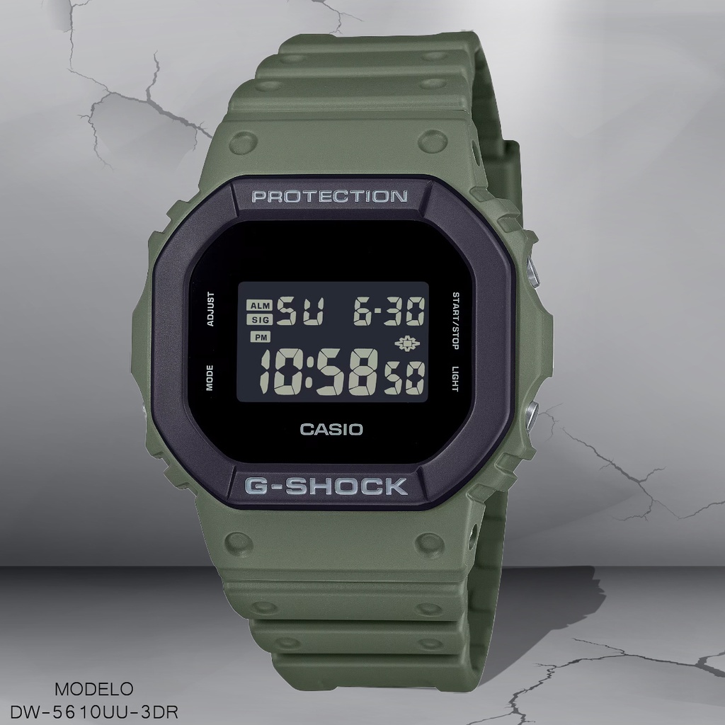 RELOJ CASIO G-SHOCK DIGITAL DW-5610UU-3DR RESINA VERDE