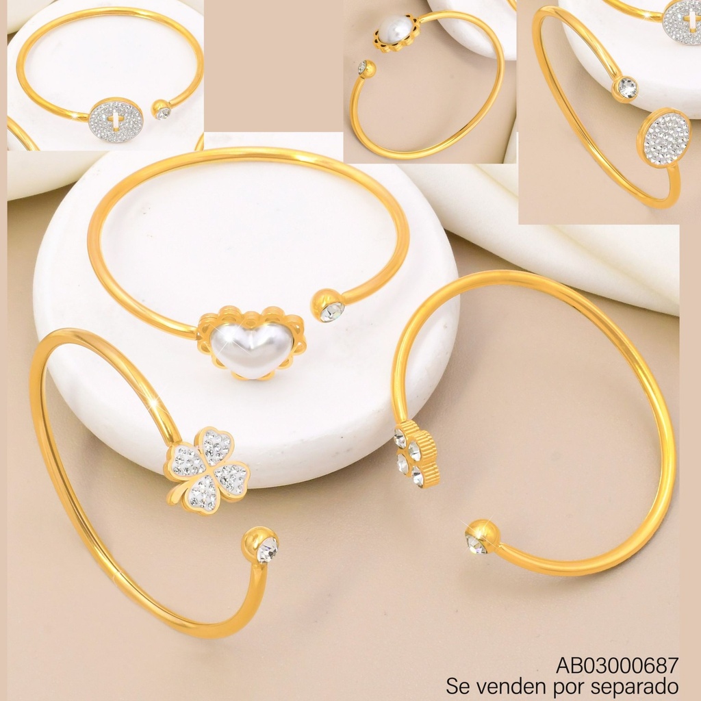 BRAZALETE ZIRC.VAN CLEEF/RD-PERLA RD CORAZON K8047