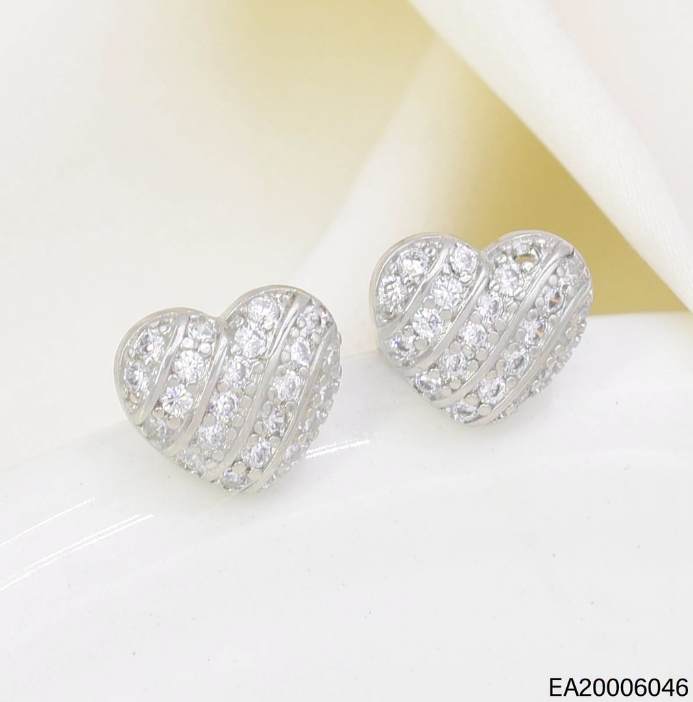 ARETES CORAZON ZIRC. PLAT. EE5768-9 (IM26)