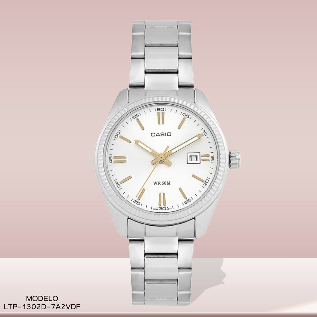 RELOJ CASIO ANALOGO LTP-1302D-7A2VDF METAL PLAT