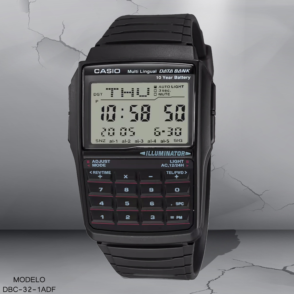 RELOJ CASIO DIGITAL DBC-32-1ADF RESINA NEGRA