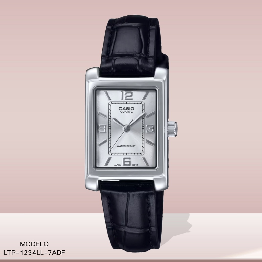 RELOJ CASIO ANALOGO LTP-1234LL-7ADF CUERO NEGRO