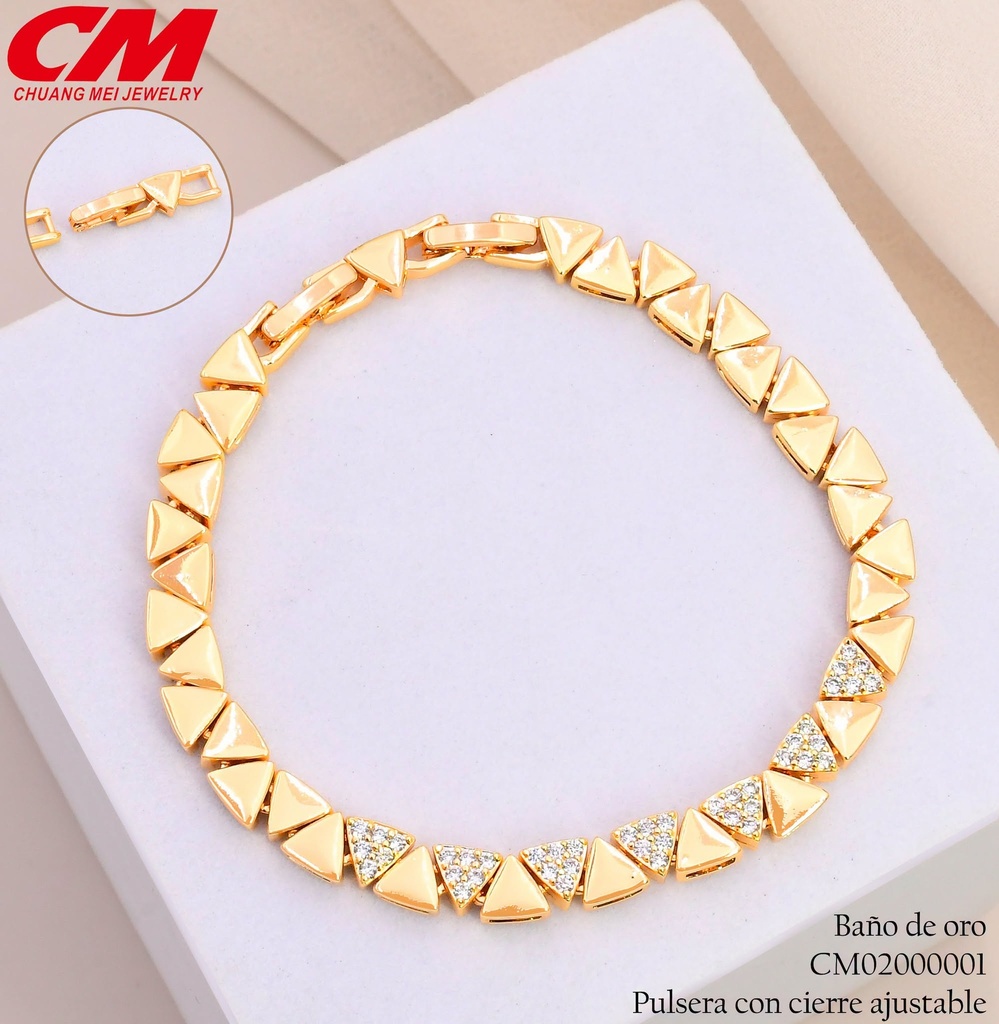 PULSERA TRIANGULO/ZIRC. BE1207-291 (IM26)