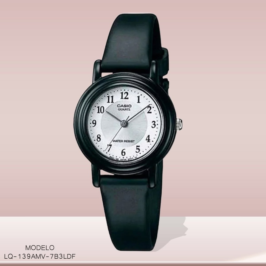 RELOJ CASIO ANALOGO LQ-139AMV-7B3LDF RESINA NEGRA