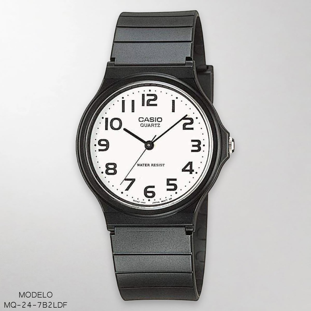 RELOJ CASIO ANALOGO MQ-24-7B2LDF RESINA NEGRA