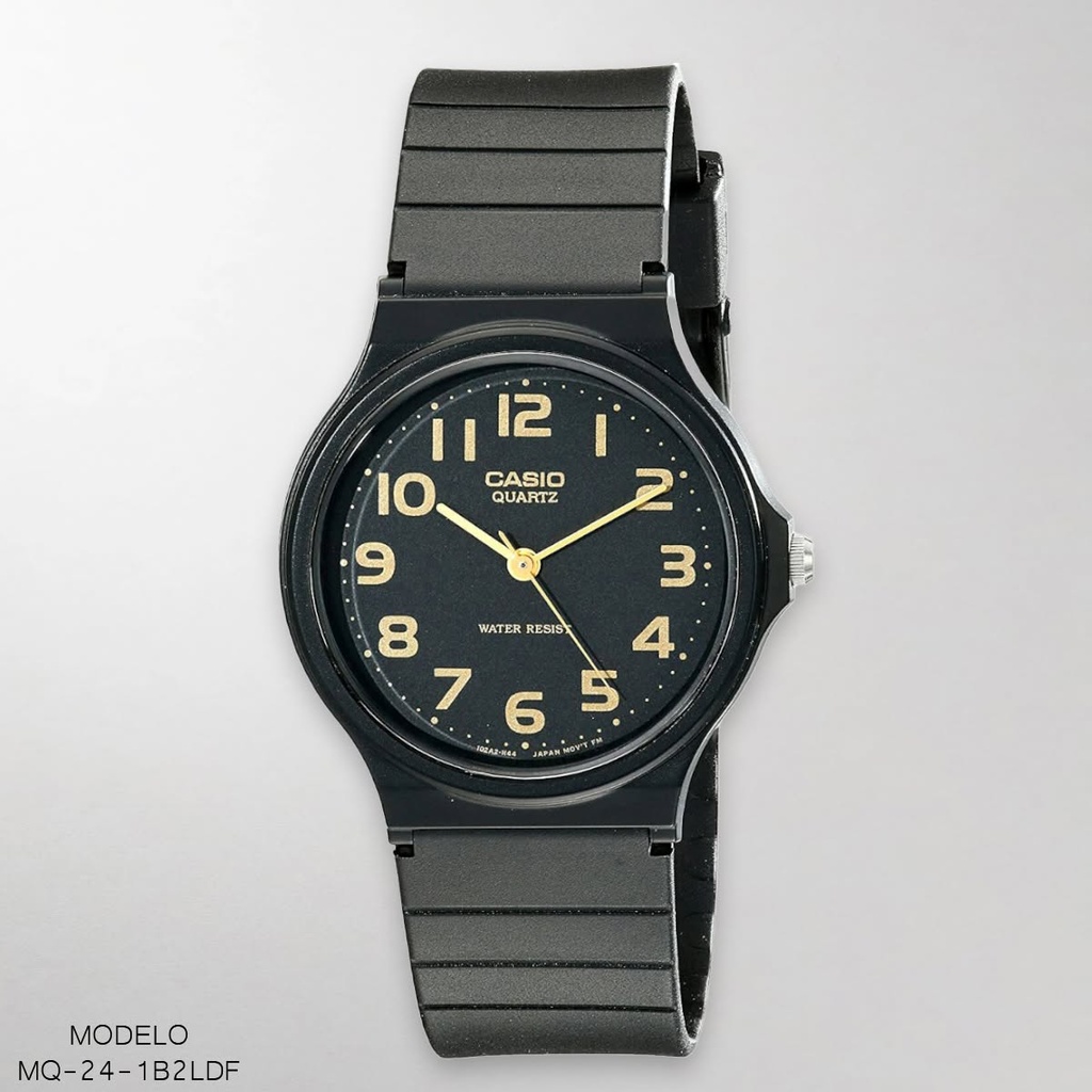 RELOJ CASIO ANALOGO MQ-24-1B2LDF RESINA NEGRA