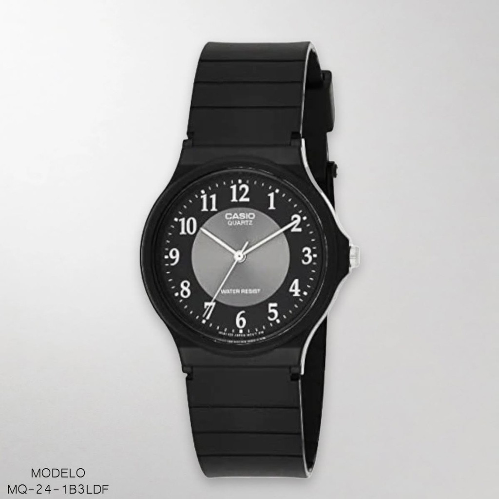RELOJ CASIO ANALOGO MQ-24-1B3LDF RESINA NEGRA