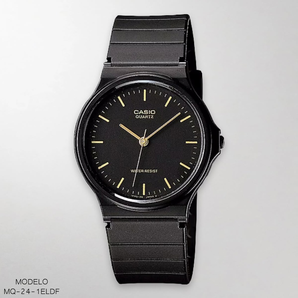 RELOJ CASIO ANALOGO MQ-24-1ELDF RESINA NEGRA