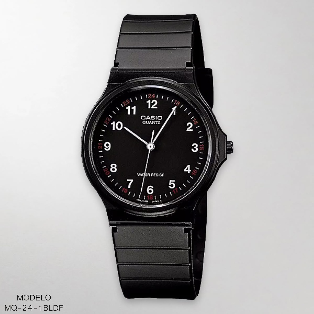 RELOJ CASIO ANALOGO MQ-24-1BLDF RESINA NEGRA