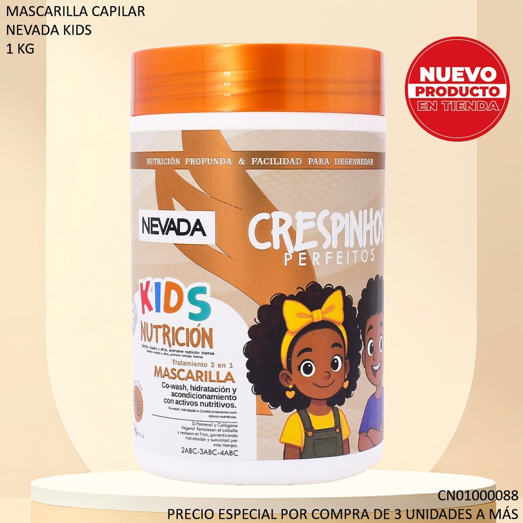 MASCARILLA NEVADA KIDS CRESPINHOS PERFEITOS 1KG 1982