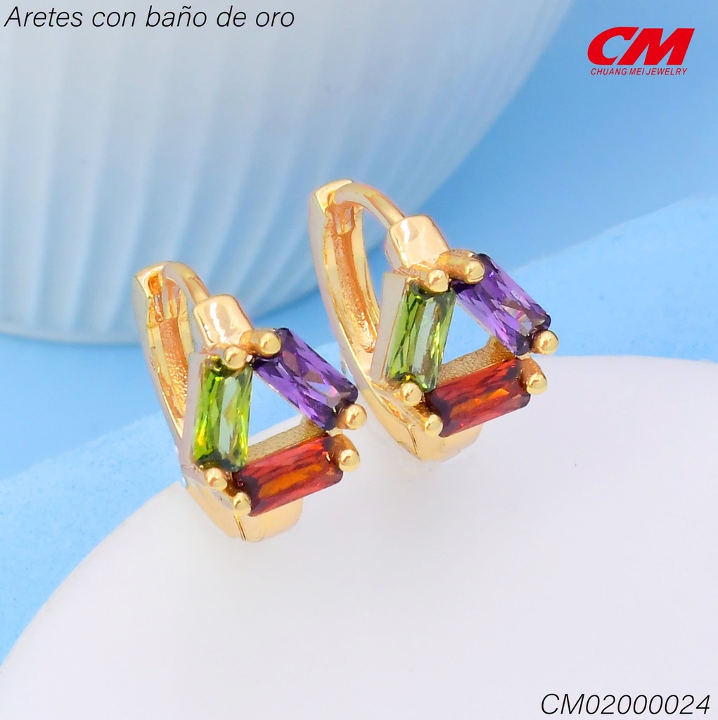 ARETES HUGGIES ZIRC/TRIANGULO EE5653-291 (IM26)