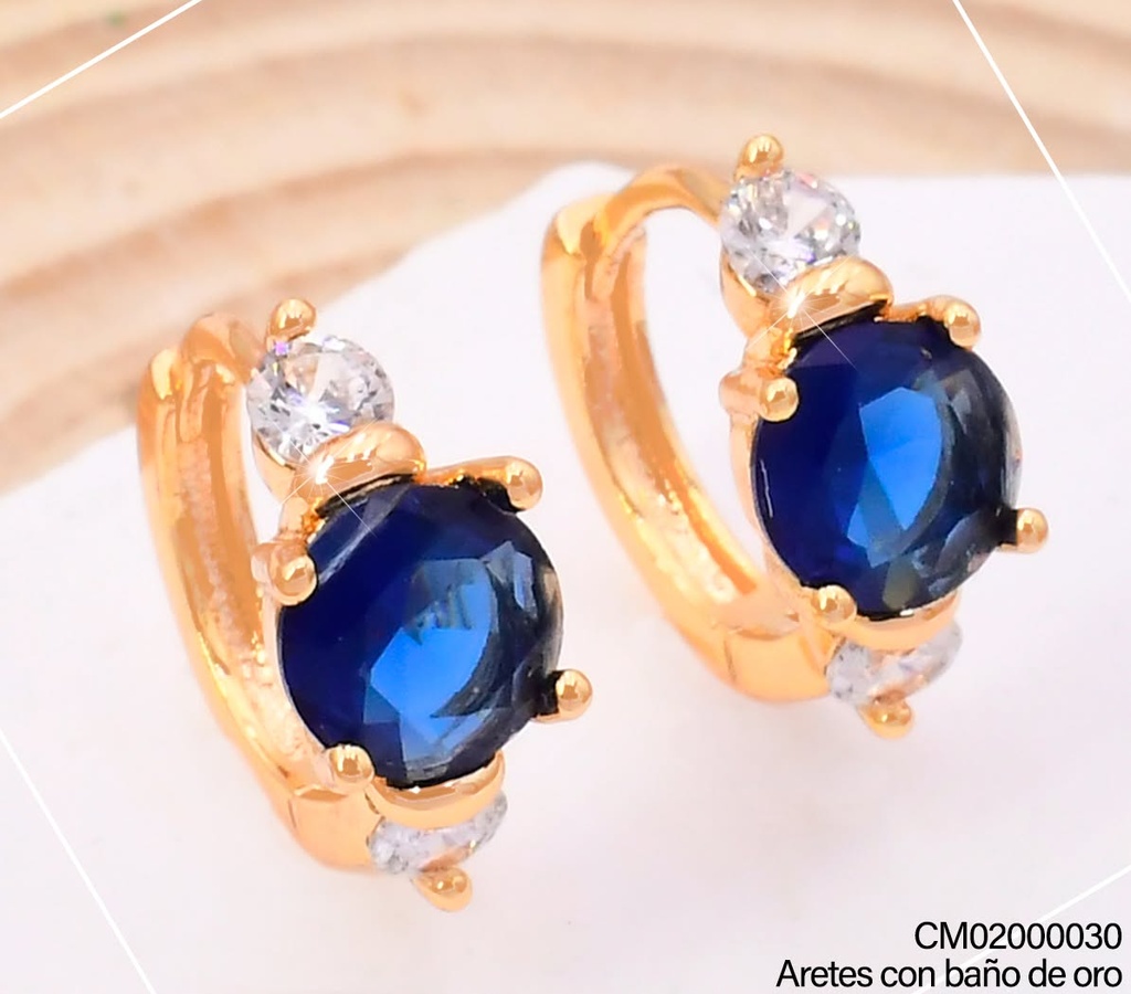 ARETES HUGGIES ZIRC/AZUL EE5652-291 (IM26)