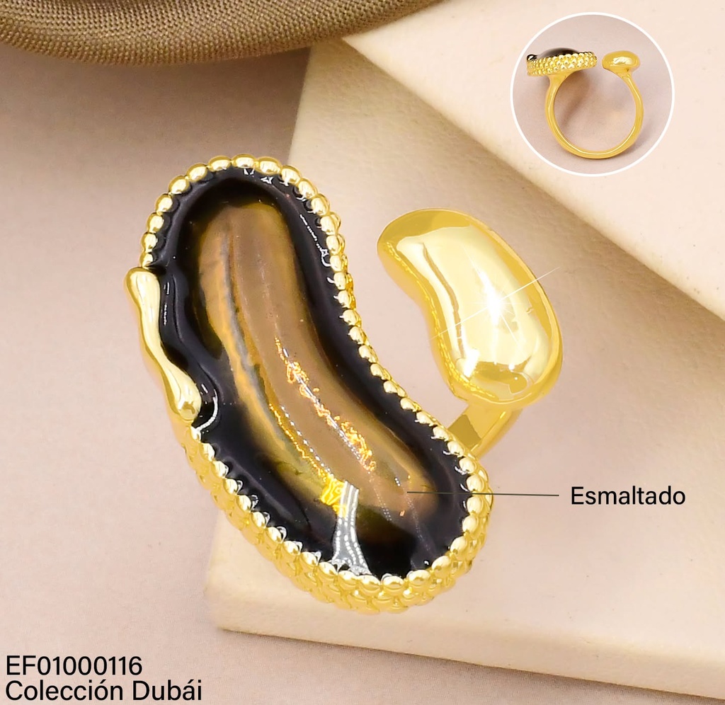 ANILLO 2 OV CAFE GR./LISO DOR FD25814