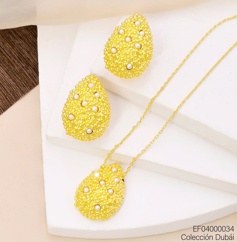 SET GOTA CORRUGADA C/PERLITAS FD25648