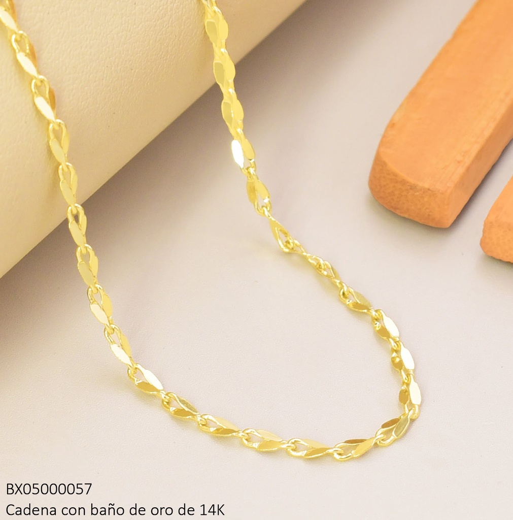 CADENA BAÑO DE ORO 14K XUPING ESLABONES DE LENTEJA XP10.06.26