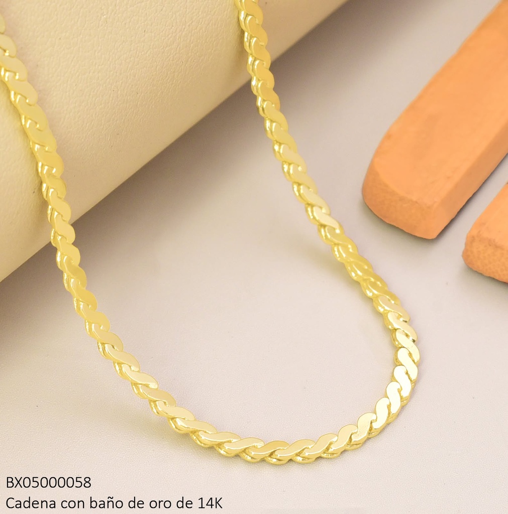 CADENA BAÑO DE ORO 14 K XUPING ESLABONES ENTRELAZADOS CORDON XP10.06.26